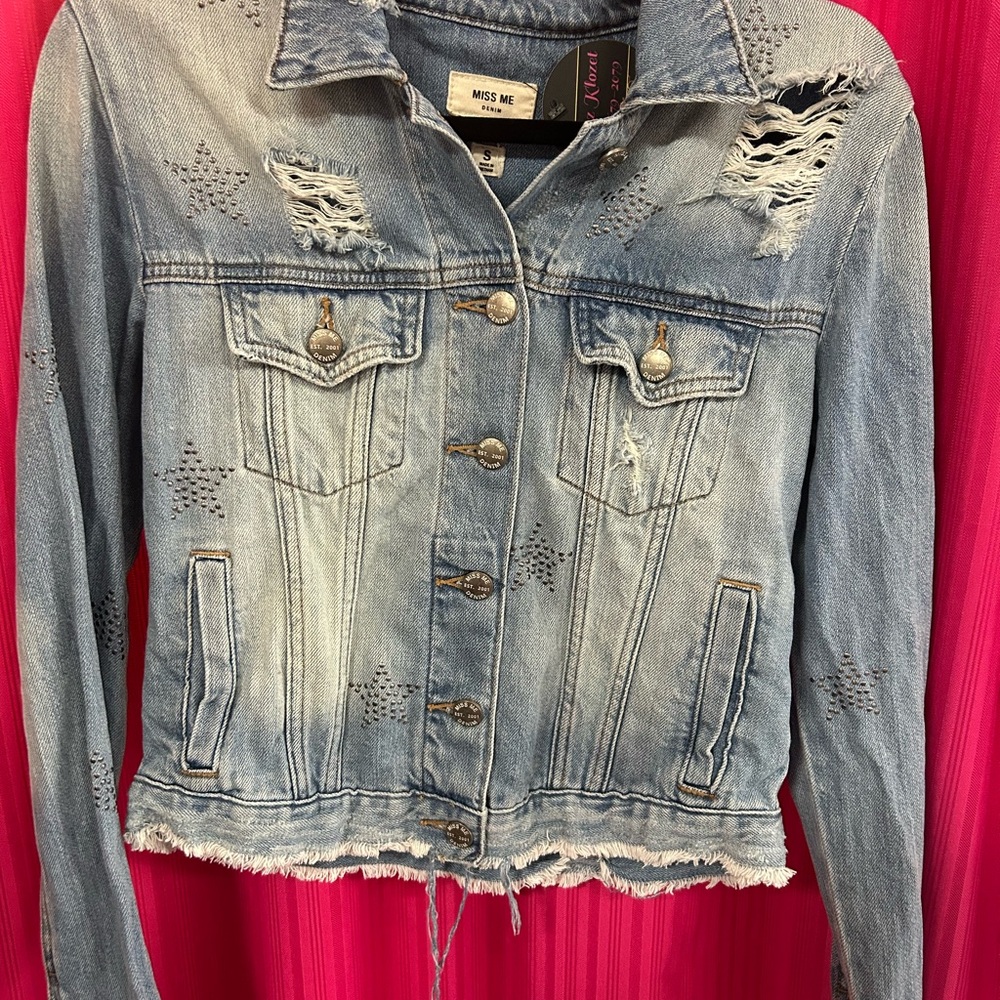 Miss Me Light Blue Denim Jacket
